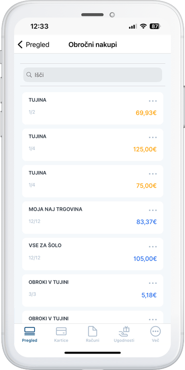 D-mobile - obroki v tujini